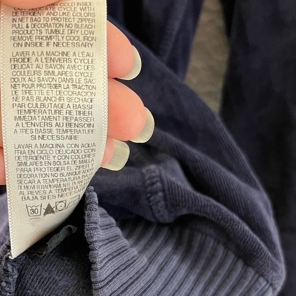 VINTAGE Juicy Couture 90s Y2K Velour Jacket Full Zip Juicy All Over Medium Blue - Picture 6 of 8